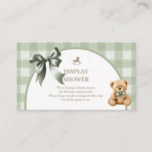 Carte D'accompagnement Rideau de douche à motif écossais sage Teddy Bear