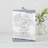 Carte D'accompagnement Rien De Décontracté Dusty Blue Détails Mariage (Debout devant)