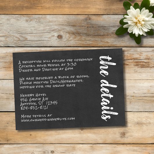Carte D'accompagnement Rien De Fancy Just Love Simple Décontracté Chalkbo