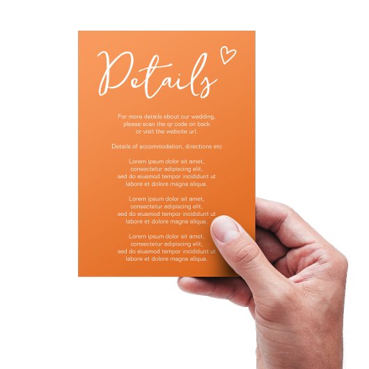 Carte D'accompagnement Rien de fantaisie Just Love Simple QR Code Retro l