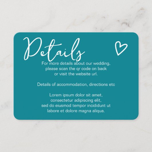 Carte D'accompagnement Rien de fantaisie Juste aimer QR Code (Devant)