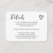 Carte D'accompagnement Rien de fantaisie Juste l'amour Simple QR Code (Devant)