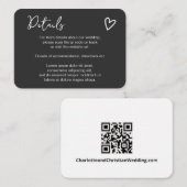 Carte D'accompagnement Rien de fantaisie Juste l'amour Simple QR Code (Devant / Derrière)