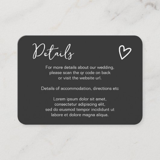 Carte D'accompagnement Rien de fantaisie Juste l'amour Simple QR Code (Devant)