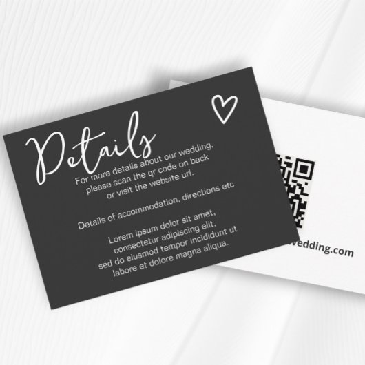 Carte D'accompagnement Rien de fantaisie Juste l'amour Simple QR Code