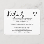 Carte D'accompagnement Rien de fantaisie Juste l'amour Simple QR Code (Devant)
