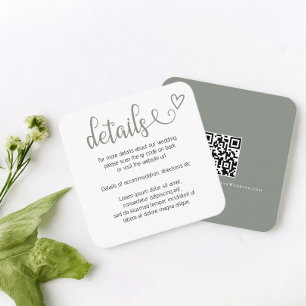 Carte D'accompagnement Rien de fantaisie, juste un simple QR code d'amour