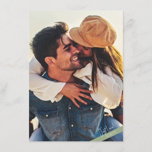 Carte D'accompagnement Rien de fantaisiste, détails de mariage décontract (Dos)