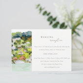 Carte D'accompagnement River Cruise Country Paysage Réception de mariage (Debout devant)