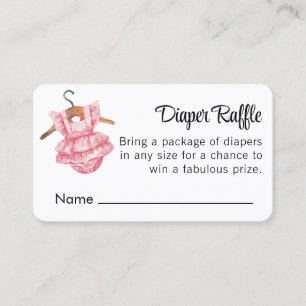 Carte D'accompagnement Robe de bébé fille à l'aquarelle vintage Tirage au