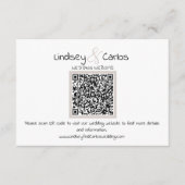 Carte D'accompagnement Robe de mariage moderne Elegant Silhouette Code QR (Devant)