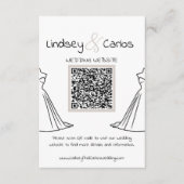 Carte D'accompagnement Robe de mariage moderne élégante en silhouette (Devant)