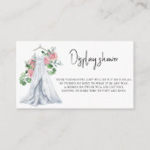 Carte D'accompagnement Robe de mariée avec fleurs - Afficher la douche (Devant)