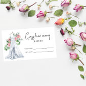 Carte D'accompagnement Robe de mariée - Devinez combien de baisers jeu de