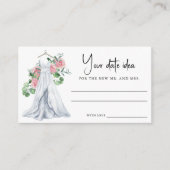 Carte D'accompagnement Robe de mariée - Idées de soirée de date shower de (Devant)