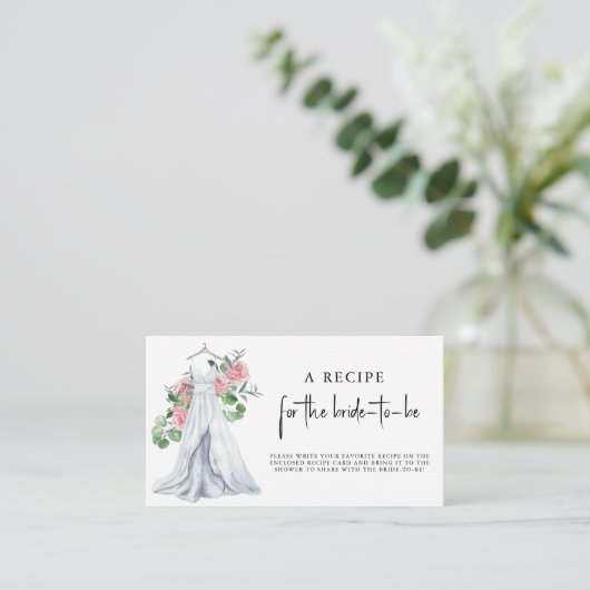Carte D'accompagnement Robe mariage - Recette pour la future mariée (Debout devant)