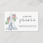 Carte D'accompagnement Robe mariage - Recette pour la future mariée (Devant)