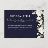 Carte D'accompagnement Robe princesse Quinceanera et Rose bleu Custom (Devant)