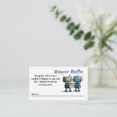 Carte D'accompagnement Robot se prépare pour bébé et livres Diaper Raffle (Debout devant)