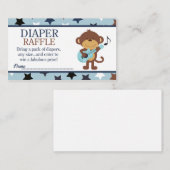 Carte D'accompagnement Rockstar Monkey Baby shower Déchets Raffle (Devant / Derrière)