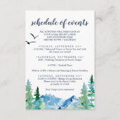 Carte D'accompagnement Rocky Mountain Mariage Week-end Calendrier des évé (Devant)