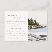 Carte D'accompagnement Rocky Pine Mountain Seascape Réception de mariage (Devant)