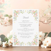 Rococo Garden Ornate Floral Wedding QR Details
