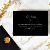 Carte D'accompagnement ROE Mariage simple noir et blanc