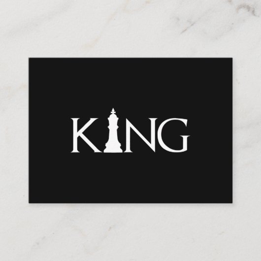 Carte D'accompagnement roi avec pièce d'échecs king (Devant)