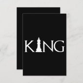 Carte D'accompagnement roi de l'échiquier (Devant / Derrière)