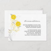 Carte D'accompagnement Romance de l'oeuf en Mariage jaune Insertion (Devant / Derrière)