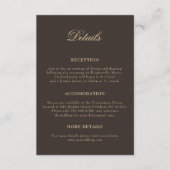 Carte D'accompagnement Romantic Baroque Ornate Frame Wedding Details (Devant)