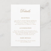 Carte D'accompagnement Romantic Baroque Ornate Frame Wedding Details (Devant)