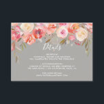 Carte D'accompagnement Romantic Blush Bloom Floral Détails du Mariage<br><div class="desc">Ce Carte de visite romantique à fleurs blanches en Mariage Détails présente des fleurs d'aquarelle peintes dans un feuillage rose vif et blanc,  vert olive avec des lettres manuscrites. Pour une personnalisation plus avancée de cette conception,  veuillez cliquer sur le bouton "Personnaliser". Des articles correspondants sont également disponibles.</div>