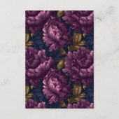 Carte D'accompagnement Romantic Classic Plum Floral  Wedding Details (Dos)