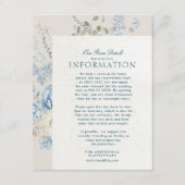 Carte D'accompagnement Romantic Cotswolds Winter Florals Détails Mariage (Devant)