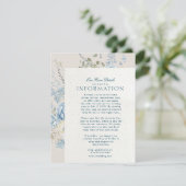 Carte D'accompagnement Romantic Cotswolds Winter Florals Détails Mariage (Debout devant)