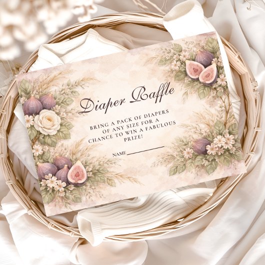 Carte D'accompagnement Romantic Fig Orchard Diapper Raffle