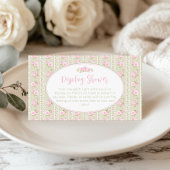 Carte D'accompagnement Romantic Floral Sage green Display Shower