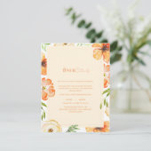 Carte D'accompagnement Romantic Garden Peach Floral Wedding Finer Details (Debout devant)