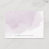 Carte D'accompagnement Romantic Moody plum calligraphie mariage insérer (Dos)