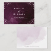 Carte D'accompagnement Romantic Moody plum calligraphie mariage insérer (Devant / Derrière)