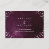 Carte D'accompagnement Romantic Moody plum calligraphie mariage insérer (Devant)