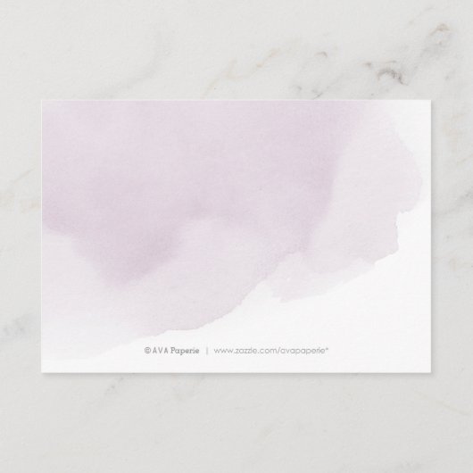 Carte D'accompagnement Romantic Moody plum calligraphie mariage insérer (Dos)