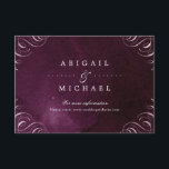 Carte D'accompagnement Romantic Moody plum calligraphie mariage insérer<br><div class="desc">Ecriture manuscrite romantique coin calligraphie fleurie sur moody prum profond violet aquarelle arrière - plan,  élégant et sophistiqué,  grand mariage insert cartes pour mariage vintage,  mariage d'automne ou d'hiver et mariage de soirée. Voir toutes les pièces correspondantes dans la collection.</div>