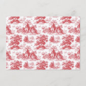 Carte D'accompagnement Romantic Red Pastoral Scenes (Dos)