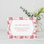 Carte D'accompagnement Romantic Red Pastoral Scenes (Debout devant)