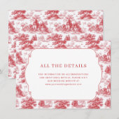 Carte D'accompagnement Romantic Red Pastoral Scenes (Devant / Derrière)