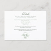 Carte D'accompagnement Romantic Sage Floral Wedding (Devant)