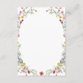 Carte D'accompagnement Romantic Spring Wildflower Garden Wedding (Dos)